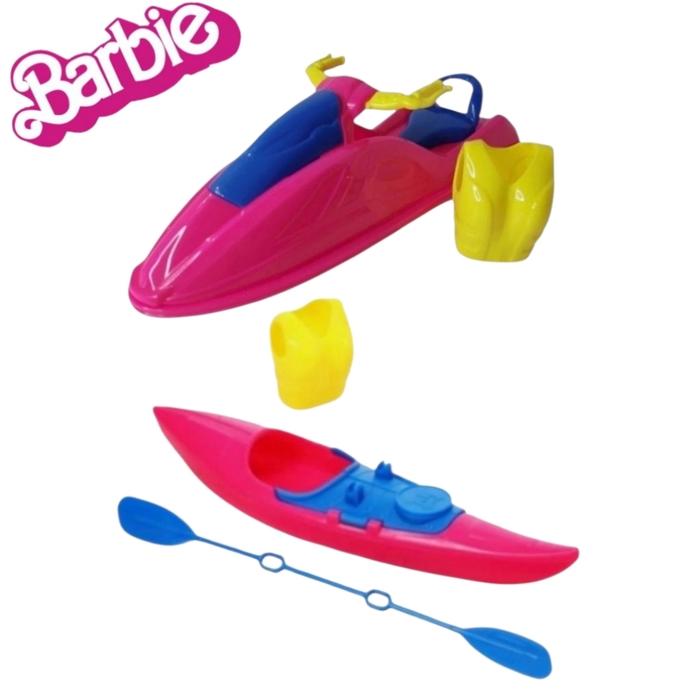 Barbie Water Jet Ski & Kayak Life Jacket Sports Adventure Set Pink &‎ Blue Girls